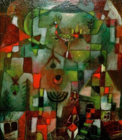 Picture with the Rooster and the Grenadier by Paul Klee