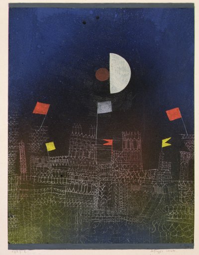 City with Flags by Paul Klee