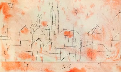 City with Gothic Cathedral by Paul Klee