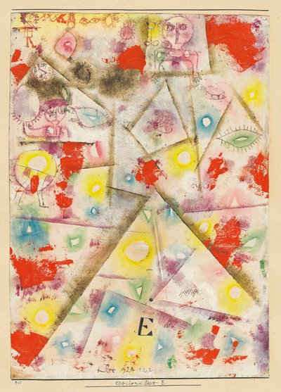 Gedenkblatt E, 1924 by Paul Klee