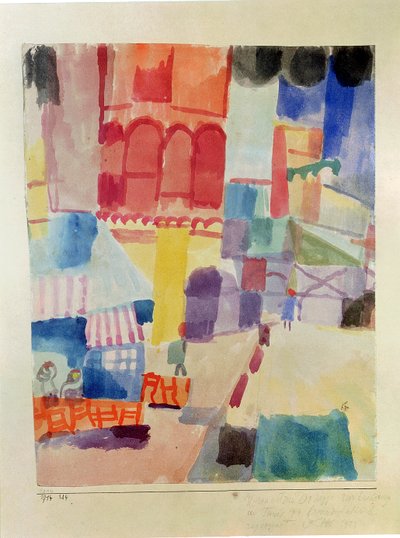 In Front of a Mosque in Tunis by Paul Klee