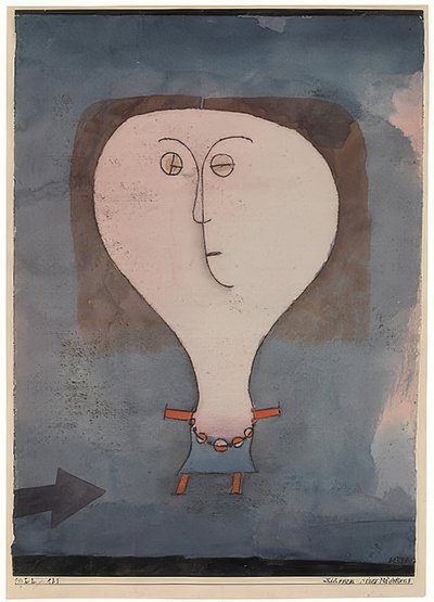 Fright of a Girl. 1922 by Paul Klee