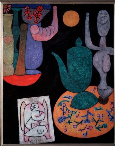 Still Life on Black Background by Paul Klee