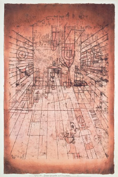 Switzerland, Bern, Room Perspective with Inhabitants by Paul Klee