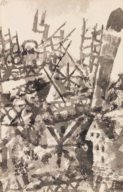 War Striding over a Locality by Paul Klee