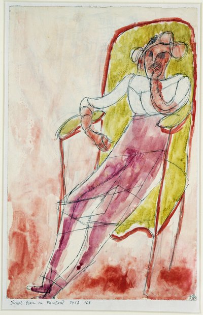 Young Woman in the Armchair by Paul Klee