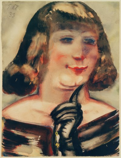 Portrait of a Lady with Black Glove by Paul Kleinschmidt