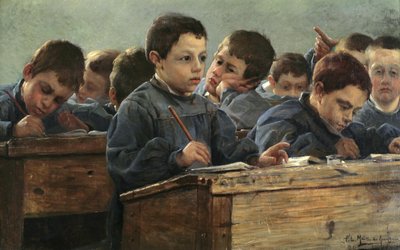 In the Classroom, 1886 by Paul Louis Martin des Amoignes