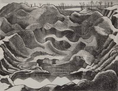 The Mine Crater, Hill 60, Ypres Salient by Paul Nash