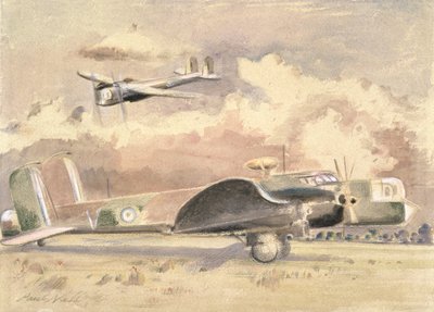 Whitley Bombers Sunning by Paul Nash