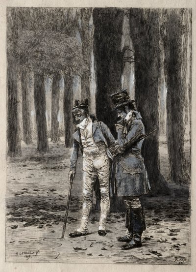 Study of Two Figures by Paul Rajon