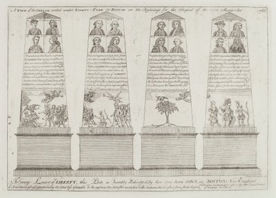 The Obelisk under the Liberty Tree, Boston by Paul Revere
