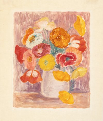Flower Piece (Zinnias) by Paul Rohland