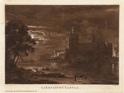 Caernarvon Castle (Night) by Paul Sandby
