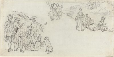 Ladies and Gentlemen in a Country Park by Paul Sandby