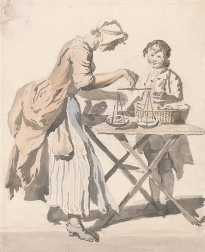 London Cries: "Black Heart Cherries..." by Paul Sandby