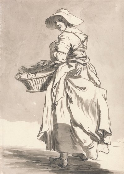 London Cries: Flowers by Paul Sandby