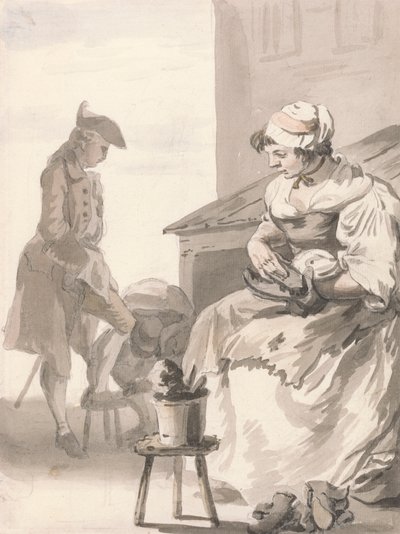 London Cries: Shoe Cleaner by Paul Sandby