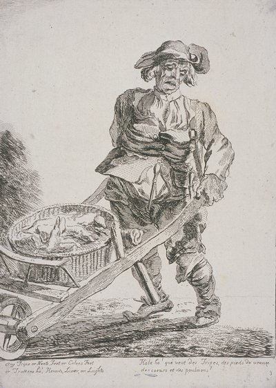 Offal Seller, Cries of London by Paul Sandby
