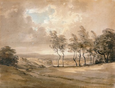 View of Hampstead Heath by Paul Sandby