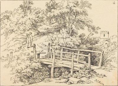 Country Footbridge by Paul Sandby Munn