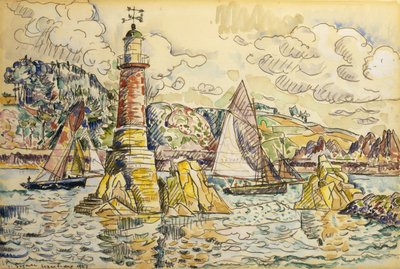 The Lighthouse at Lezardrieux by Paul Signac