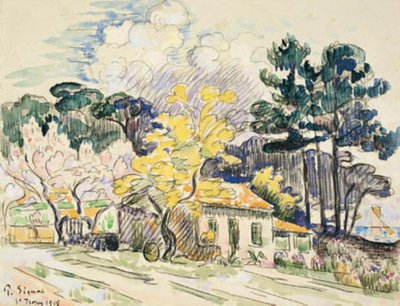 Saint Tropez. The Cabin (?) by Paul Signac