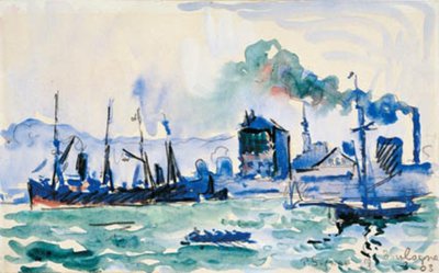 View over the Harbor in Boulogne-sur-Mer by Paul Signac