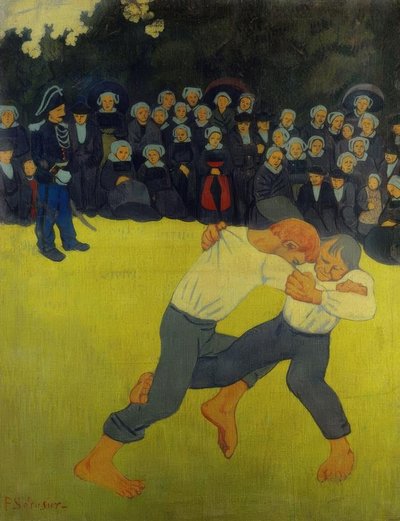 The Breton Wrestling by Paul Sérusier