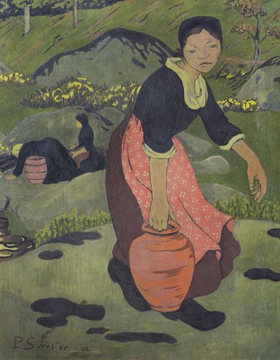 Young Breton Girl with a Jug by Paul Sérusier