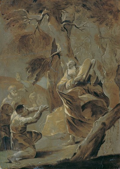 Moses Bringing the Law from Mount Sinai by Paul Troger