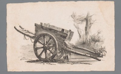 Cart with Two Wheels by Paulus Lauters (attributed to)