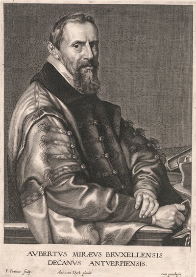 Aubertus Miraeus Bruxellensis, Decanus Antuerpiensis by Paulus Pontius