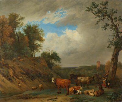 Herdsmen with their Cattle by Paulus Potter (after)