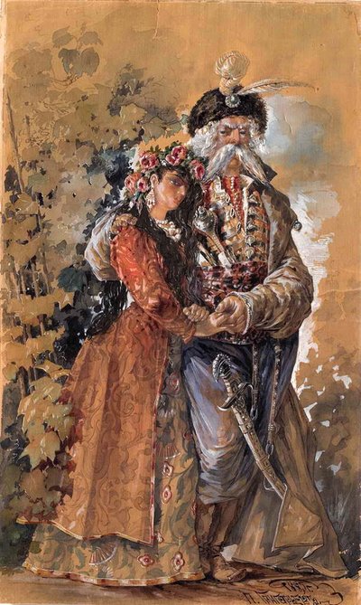 Mazepa with Maria by Pavel Alexeyevich Grigoryev