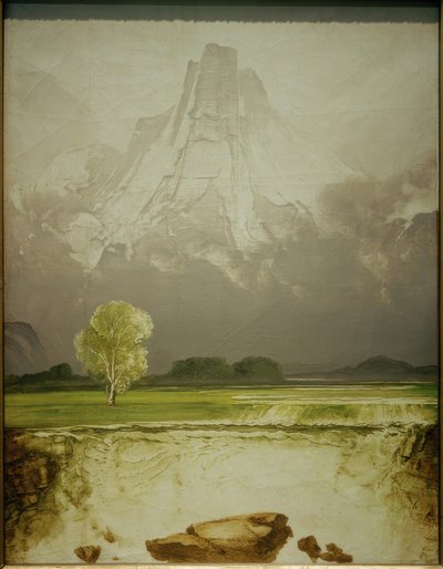 Mount Stetind with a Birch by Peder Balke