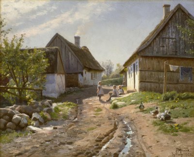 At the Farm by Peder Monsted