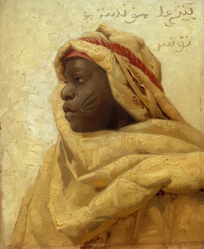 Portrait of a Nubian by Peder Monsted