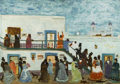 Arriving to Church by Pedro Figari