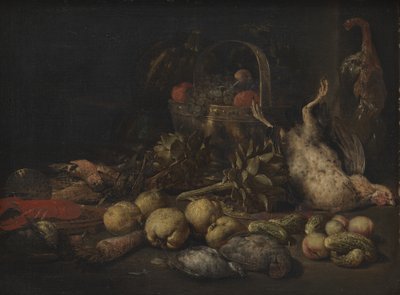 Still Life with Fruit and Birds by Peeter Gijsels