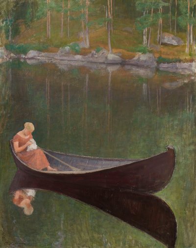 Woman in a Boat by Pekka Halonen