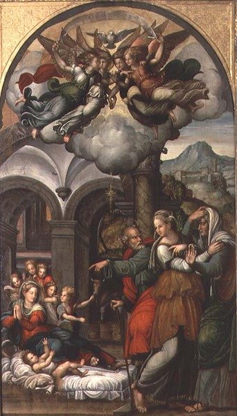 Nativity with the Two Midwives by Pellegrino (c.1460 1523) Aretusi