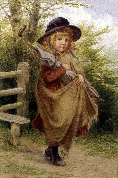 Umbrella Girl by Percy Tarrant