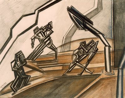 Combat No.2 by Percy Wyndham Lewis
