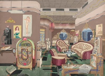Cocktail Lounge, 1946 by Perkins Harnly