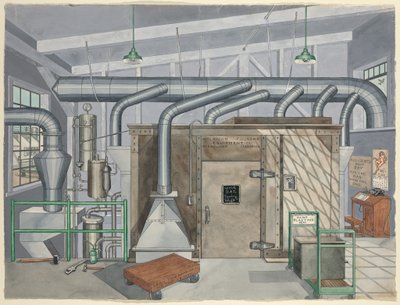 Exterior Sand Blasting Chamber, 1935 by Perkins Harnly