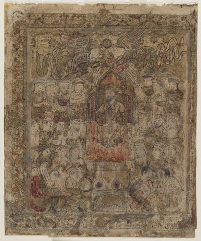 A Ruler Enthroned, from a Shahnama by Persian School