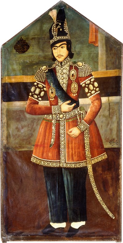 Portrait of Nasr-al-Din Shah by Persian School