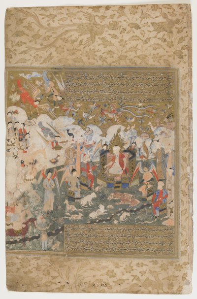 Suleyman enthroned by Persian School
