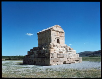 View of the tomb of Cyrus by Persian School